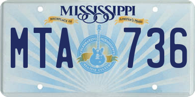 MS license plate MTA736