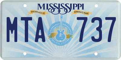 MS license plate MTA737