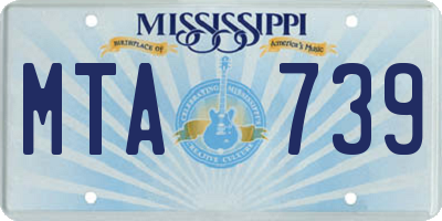 MS license plate MTA739