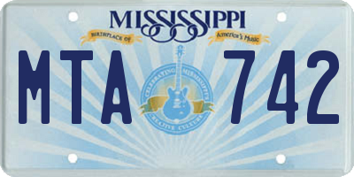 MS license plate MTA742