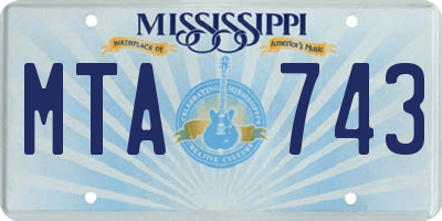 MS license plate MTA743