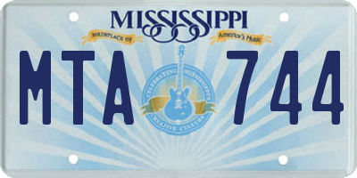 MS license plate MTA744