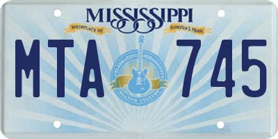 MS license plate MTA745