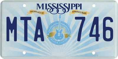 MS license plate MTA746