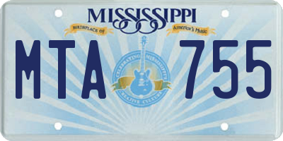 MS license plate MTA755