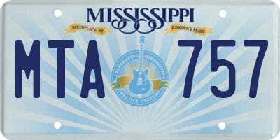 MS license plate MTA757