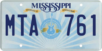 MS license plate MTA761