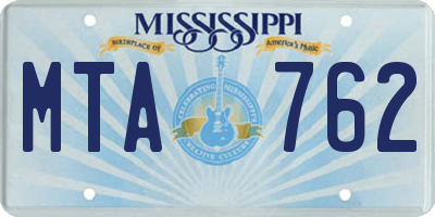 MS license plate MTA762