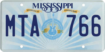 MS license plate MTA766
