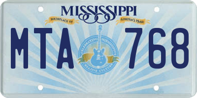 MS license plate MTA768