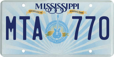 MS license plate MTA770
