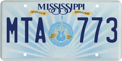 MS license plate MTA773