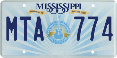 MS license plate MTA774