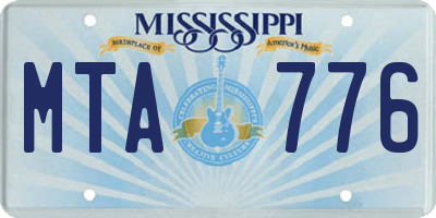 MS license plate MTA776
