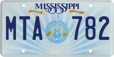 MS license plate MTA782