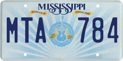 MS license plate MTA784