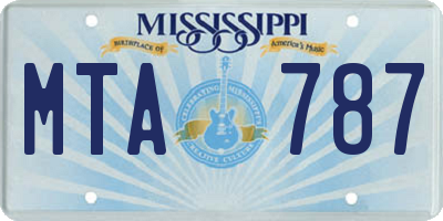 MS license plate MTA787