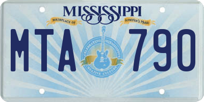 MS license plate MTA790