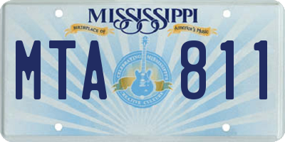 MS license plate MTA811