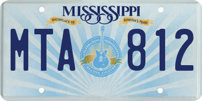 MS license plate MTA812