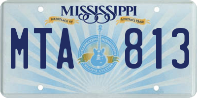 MS license plate MTA813