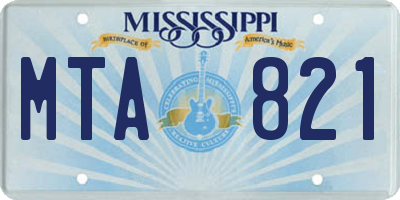 MS license plate MTA821