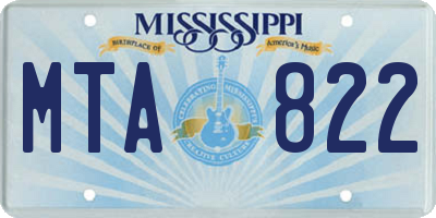 MS license plate MTA822