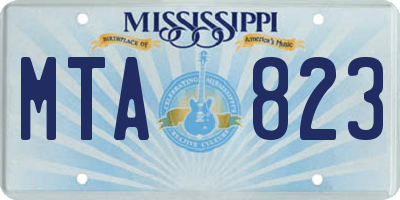 MS license plate MTA823