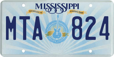 MS license plate MTA824