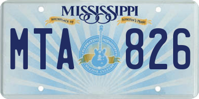 MS license plate MTA826