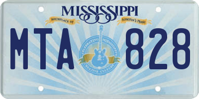 MS license plate MTA828