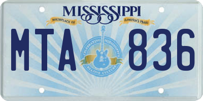 MS license plate MTA836