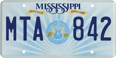 MS license plate MTA842