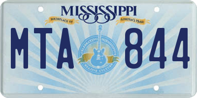 MS license plate MTA844