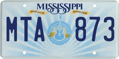 MS license plate MTA873