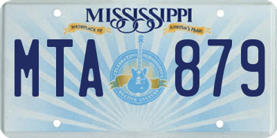 MS license plate MTA879