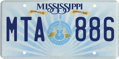 MS license plate MTA886