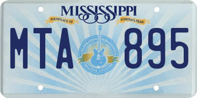 MS license plate MTA895