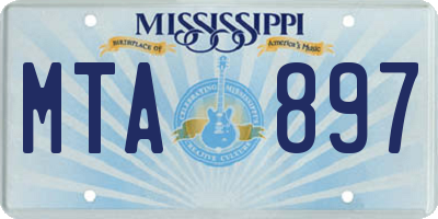MS license plate MTA897