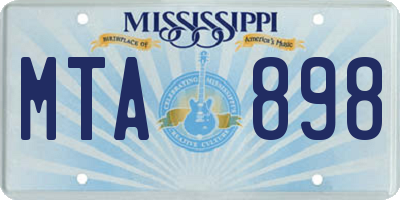 MS license plate MTA898