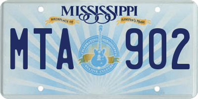 MS license plate MTA902