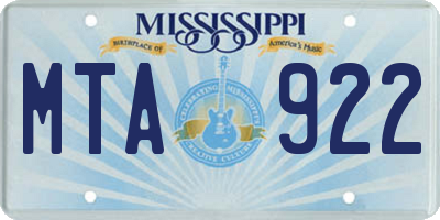 MS license plate MTA922