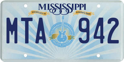 MS license plate MTA942