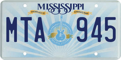 MS license plate MTA945