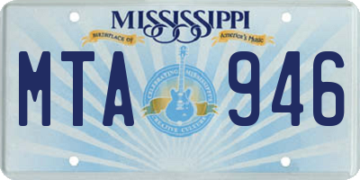 MS license plate MTA946