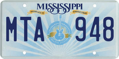MS license plate MTA948