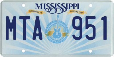 MS license plate MTA951