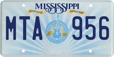MS license plate MTA956
