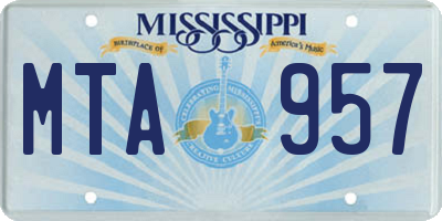 MS license plate MTA957