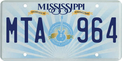 MS license plate MTA964